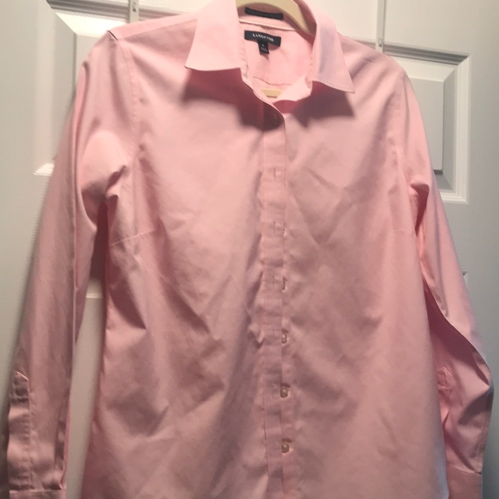 Women’s pink button down blouse